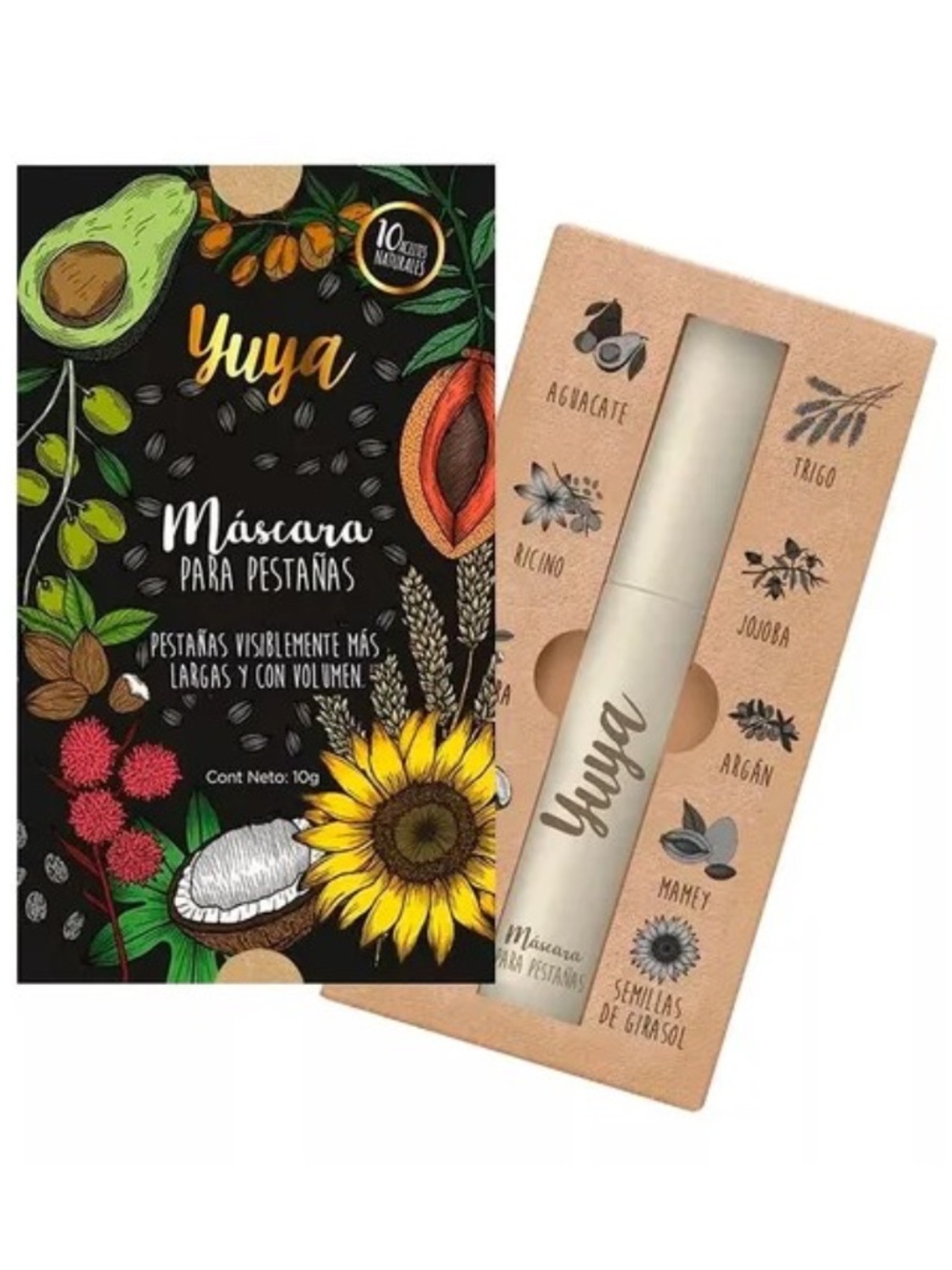 Yuya Eye Lash Mascara 10 Oils, Waterproof,  Back